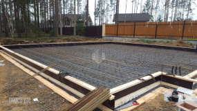 Фундамент бани. Охта с баней - 1