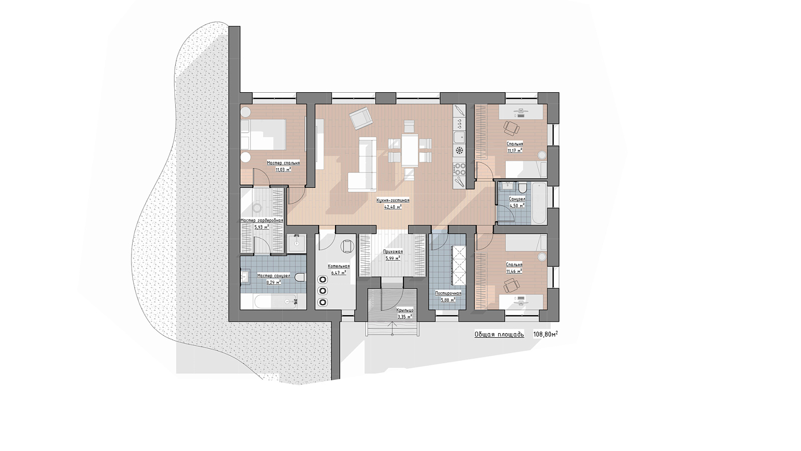 Планировка 1 этаж