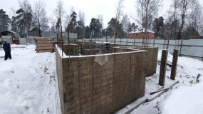 Бетонирование стен цоколя - 6