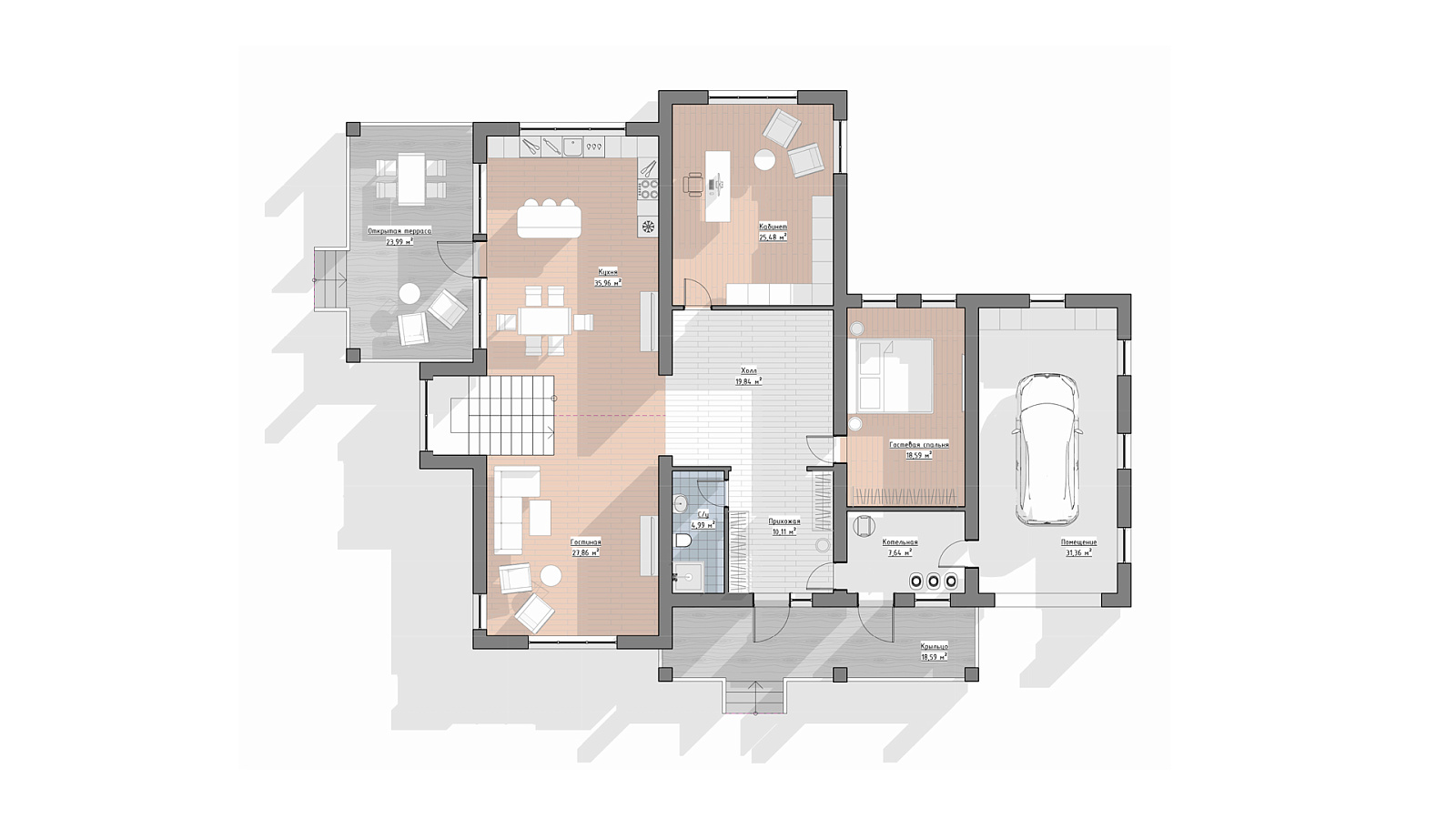 Планировка 1 этаж