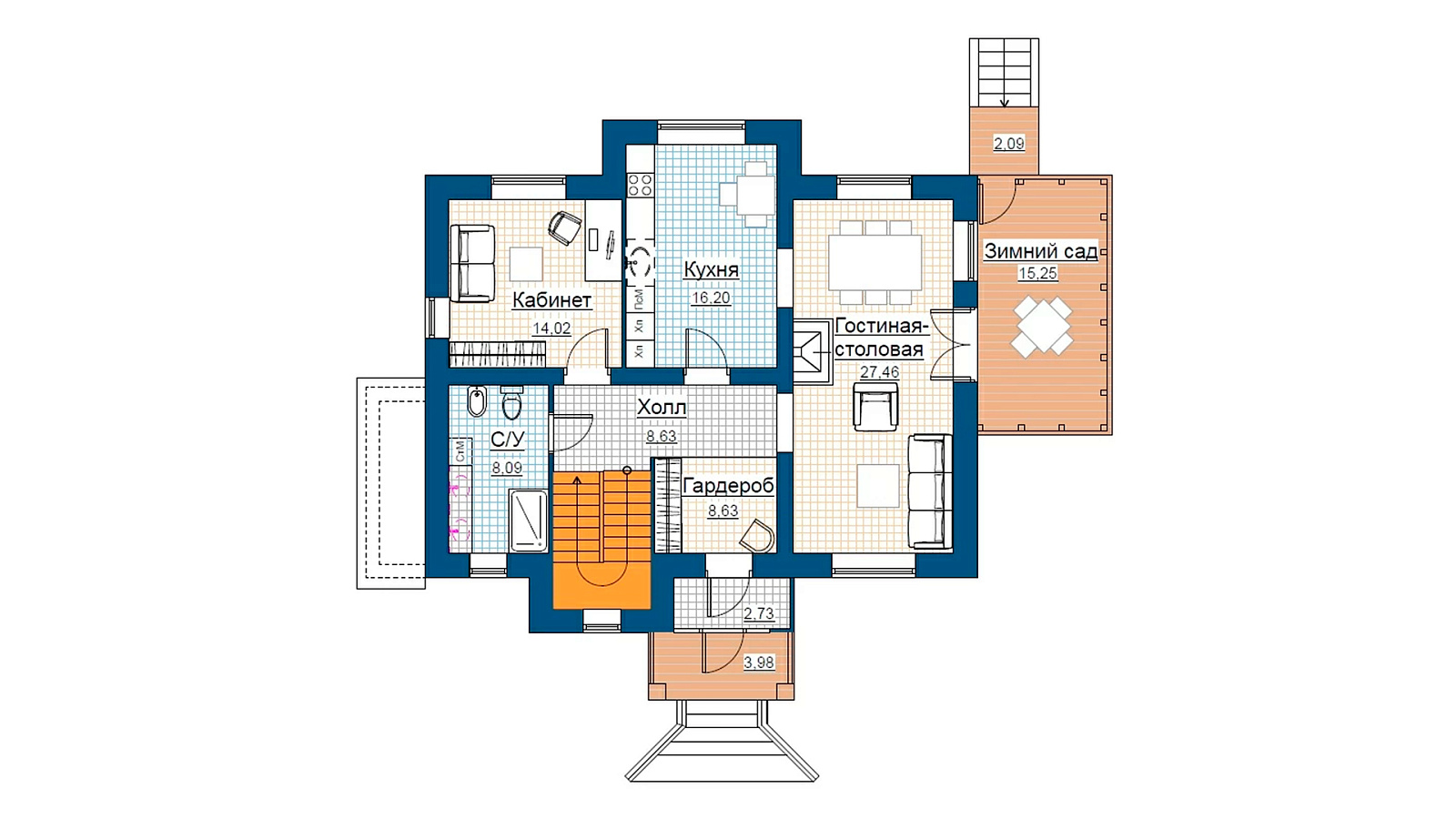 Планировка 1 этаж