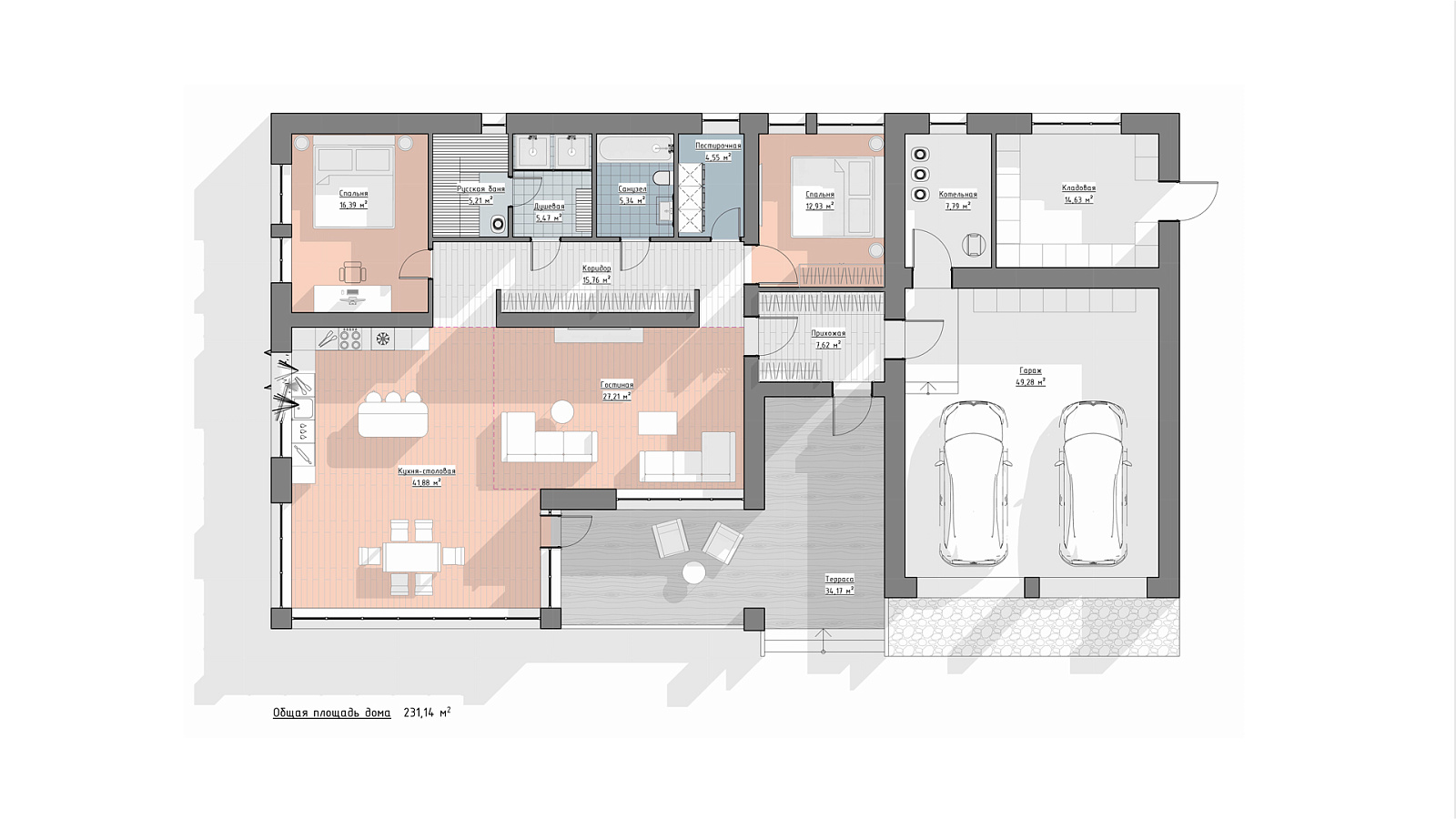 Планировка 1 этаж
