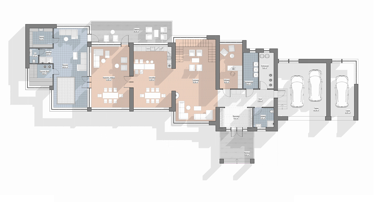 Планировка 1 этаж