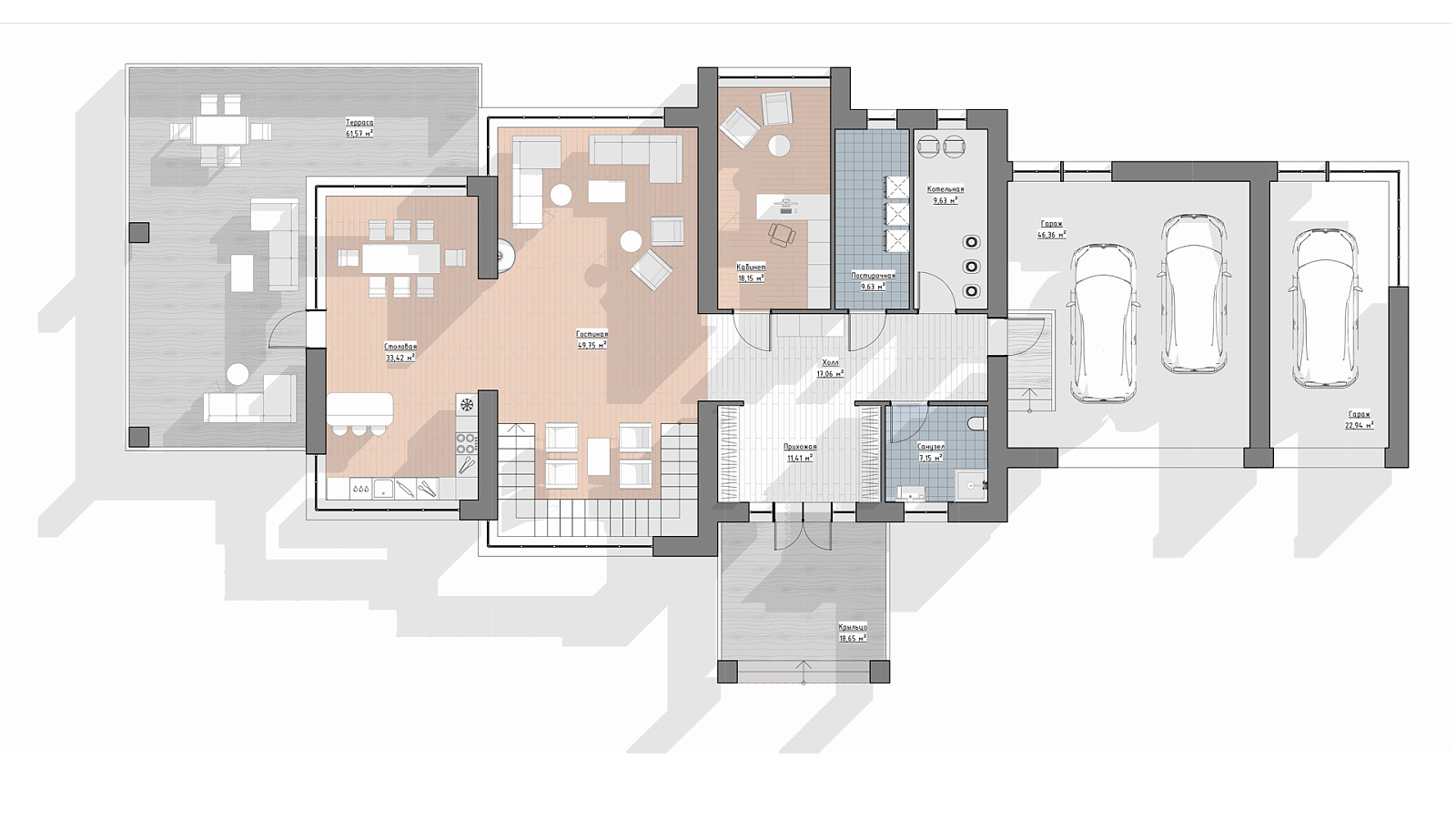 Планировка 1 этаж