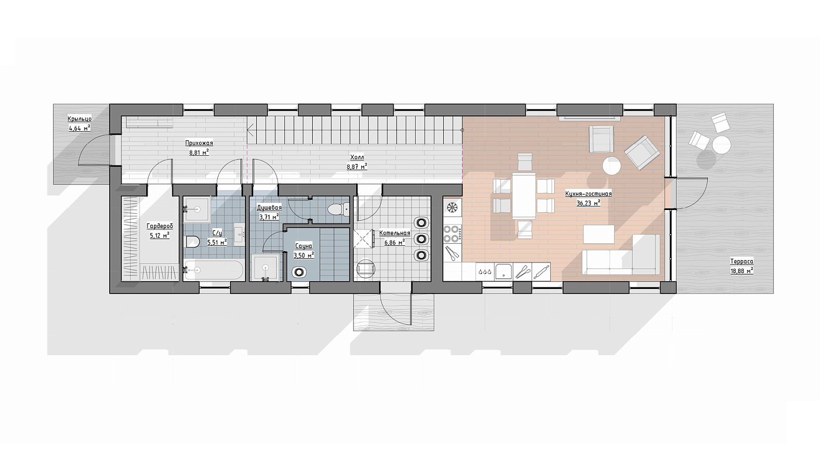 Планировка 1 этаж