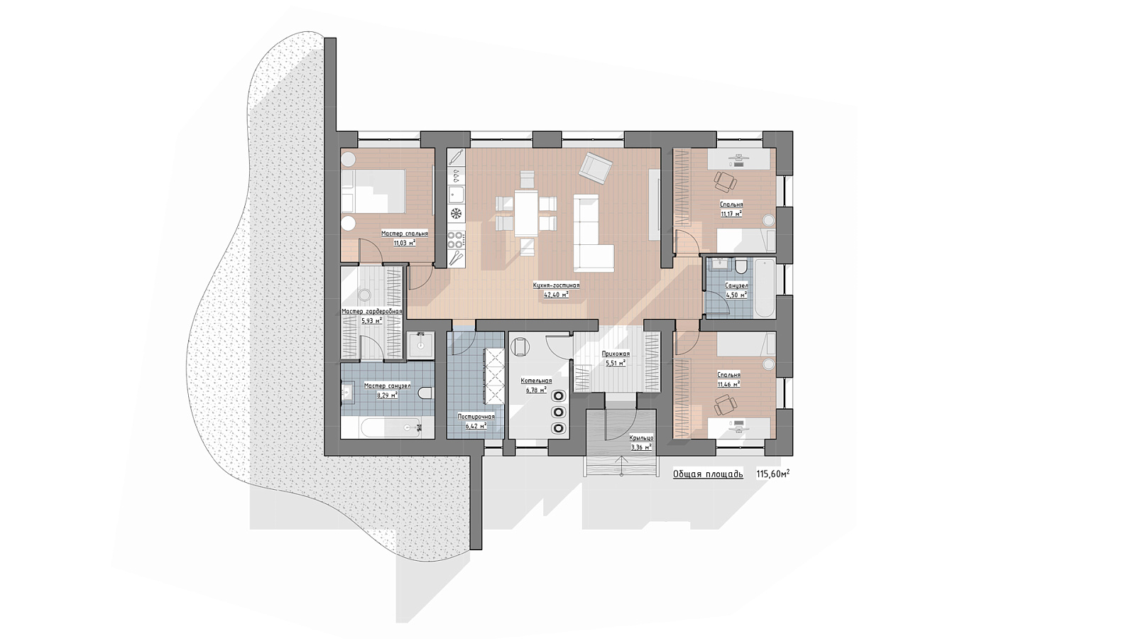 Планировка 1 этаж