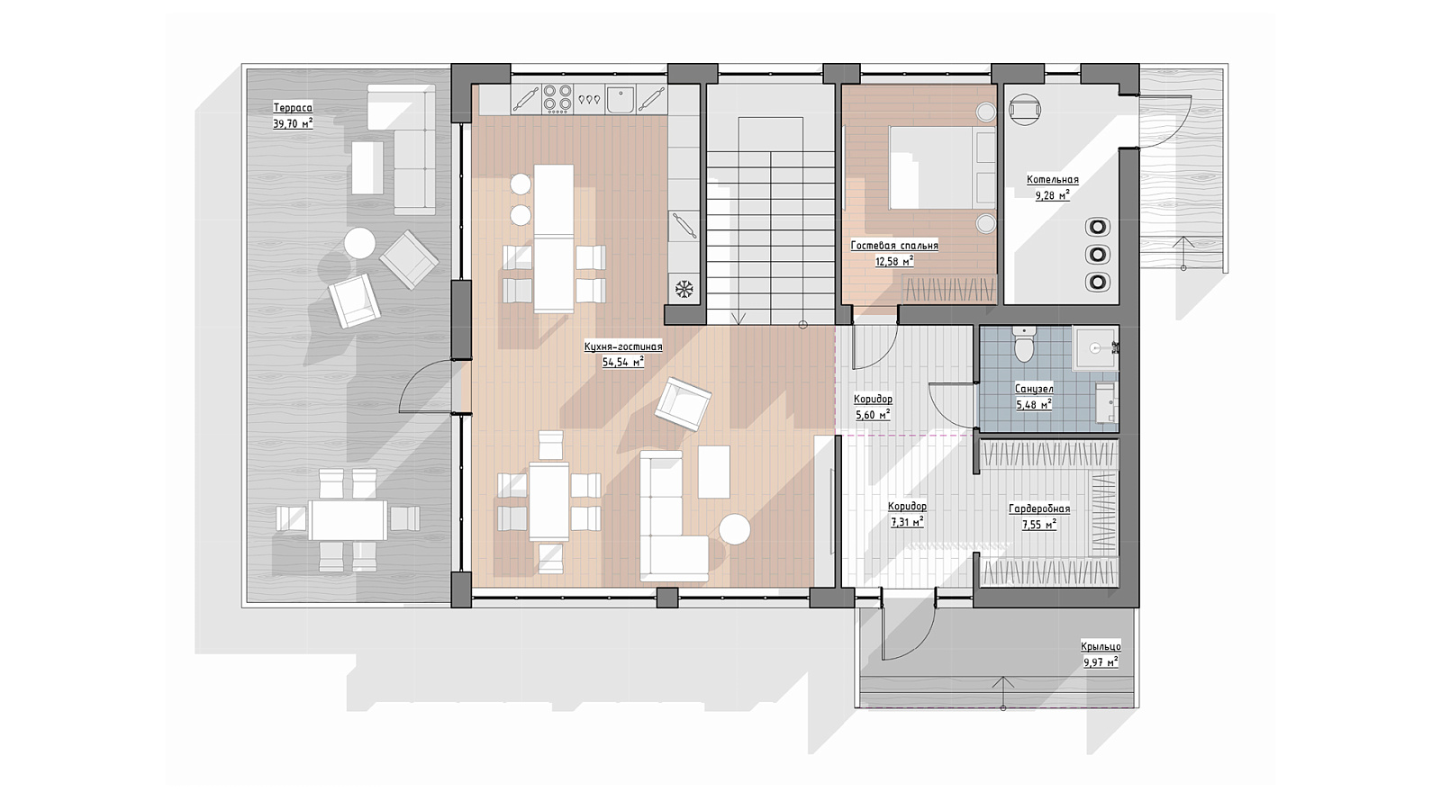 Планировка 1 этаж