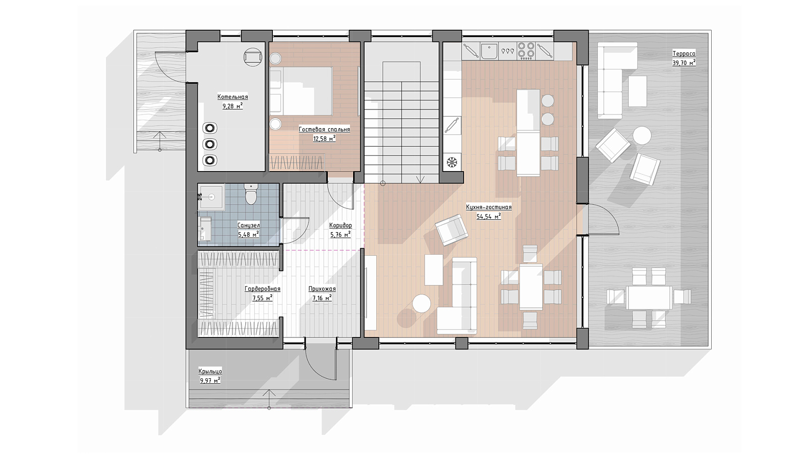 Планировка 1 этаж