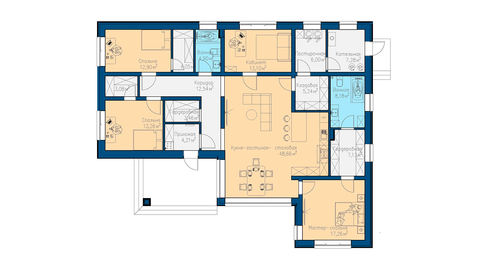 Планировка 1 этаж