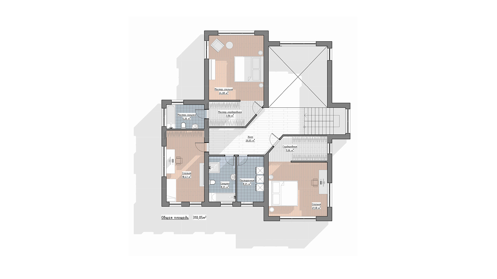 Планировка 2 этаж