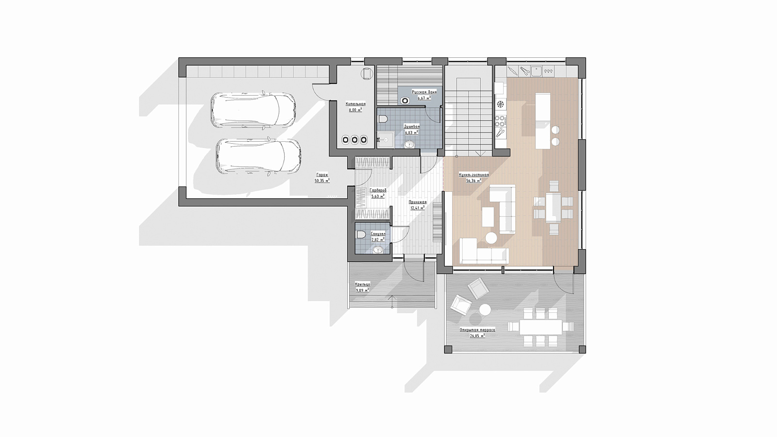 Планировка 1 этаж