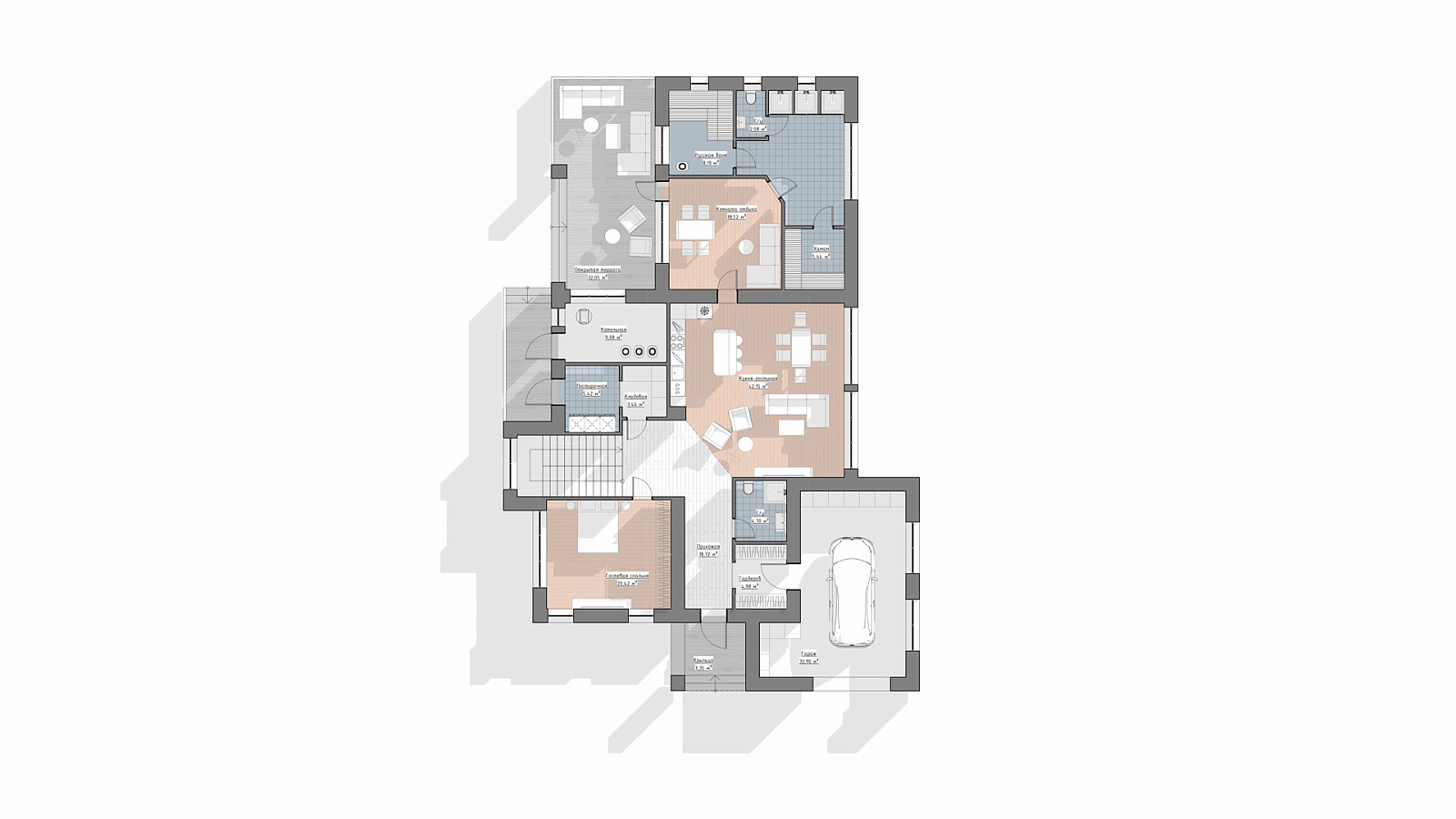 Планировка 1 этаж