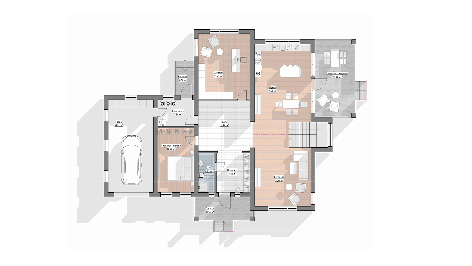 Планировка 1 этаж