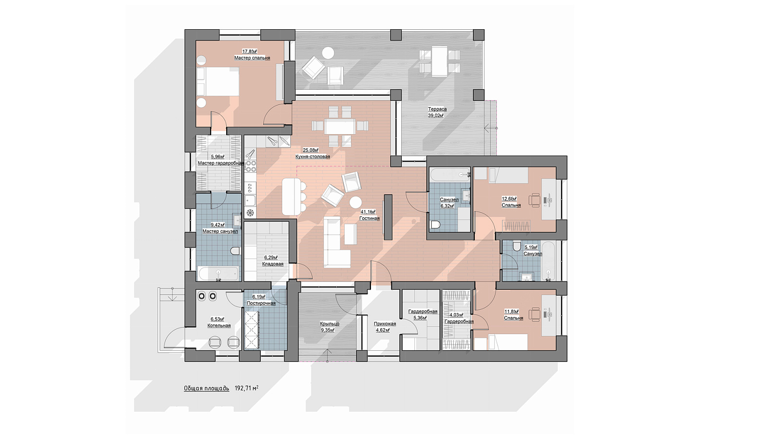 Планировка 1 этаж