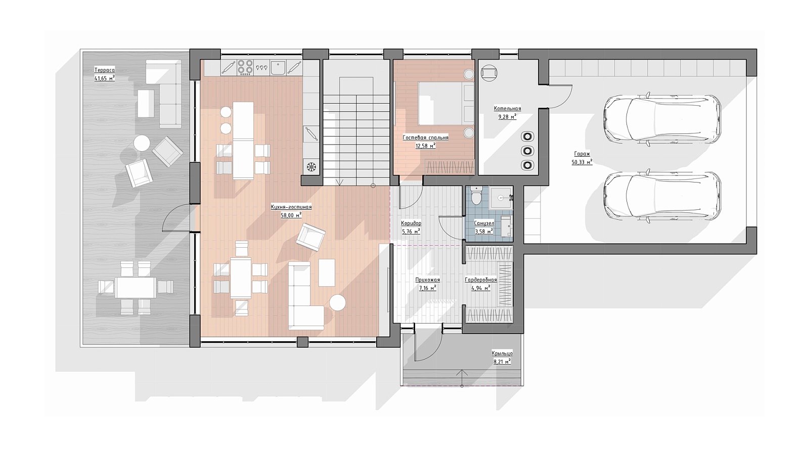 Планировка 1 этаж