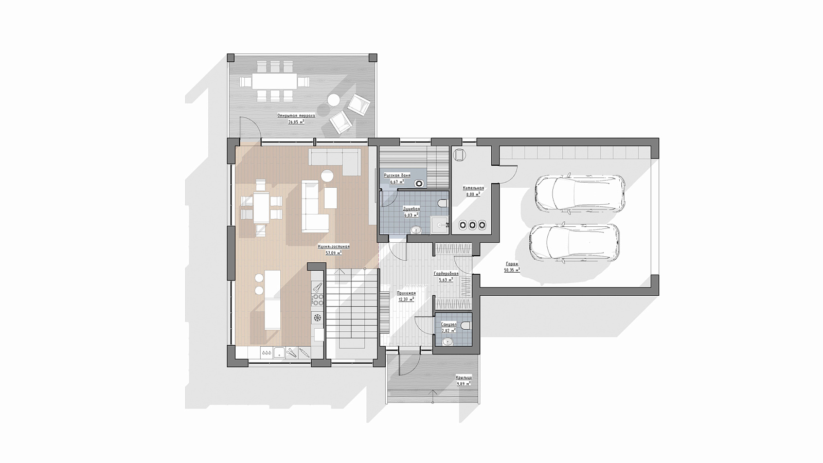 Планировка 1 этаж