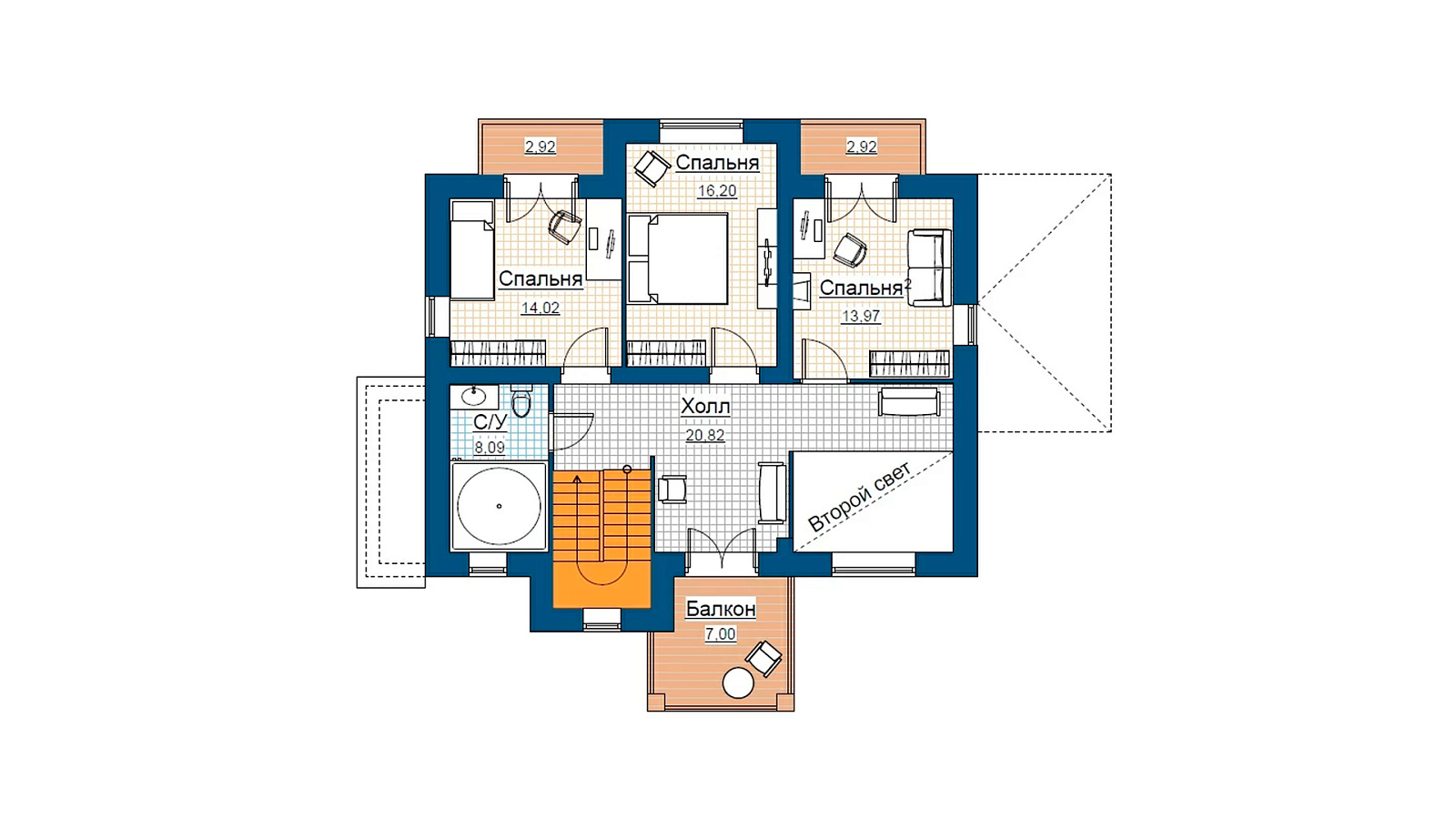 Планировка 2 этаж