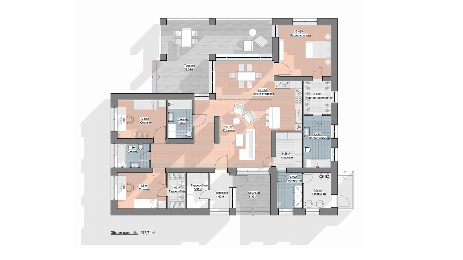 Планировка 1 этаж