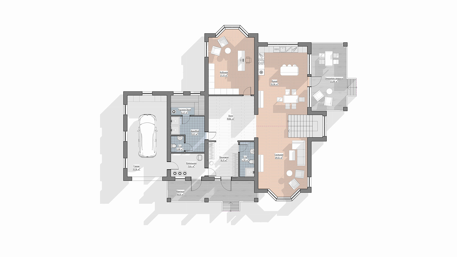 Планировка 1 этаж