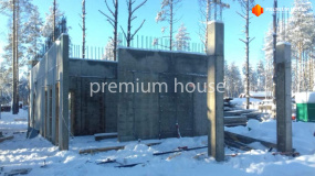 Прогрев бетона. Монолитные стены и колонны 1-го этажа. Дом Райт - 7