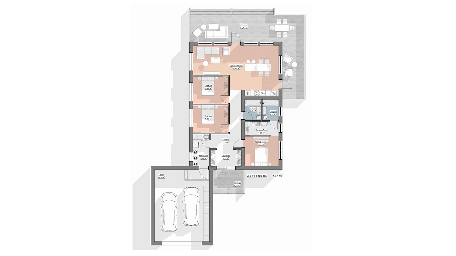 Планировка 1 этаж