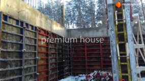 Прогрев бетона. Монолитные стены и колонны 1-го этажа. Дом Райт - 5