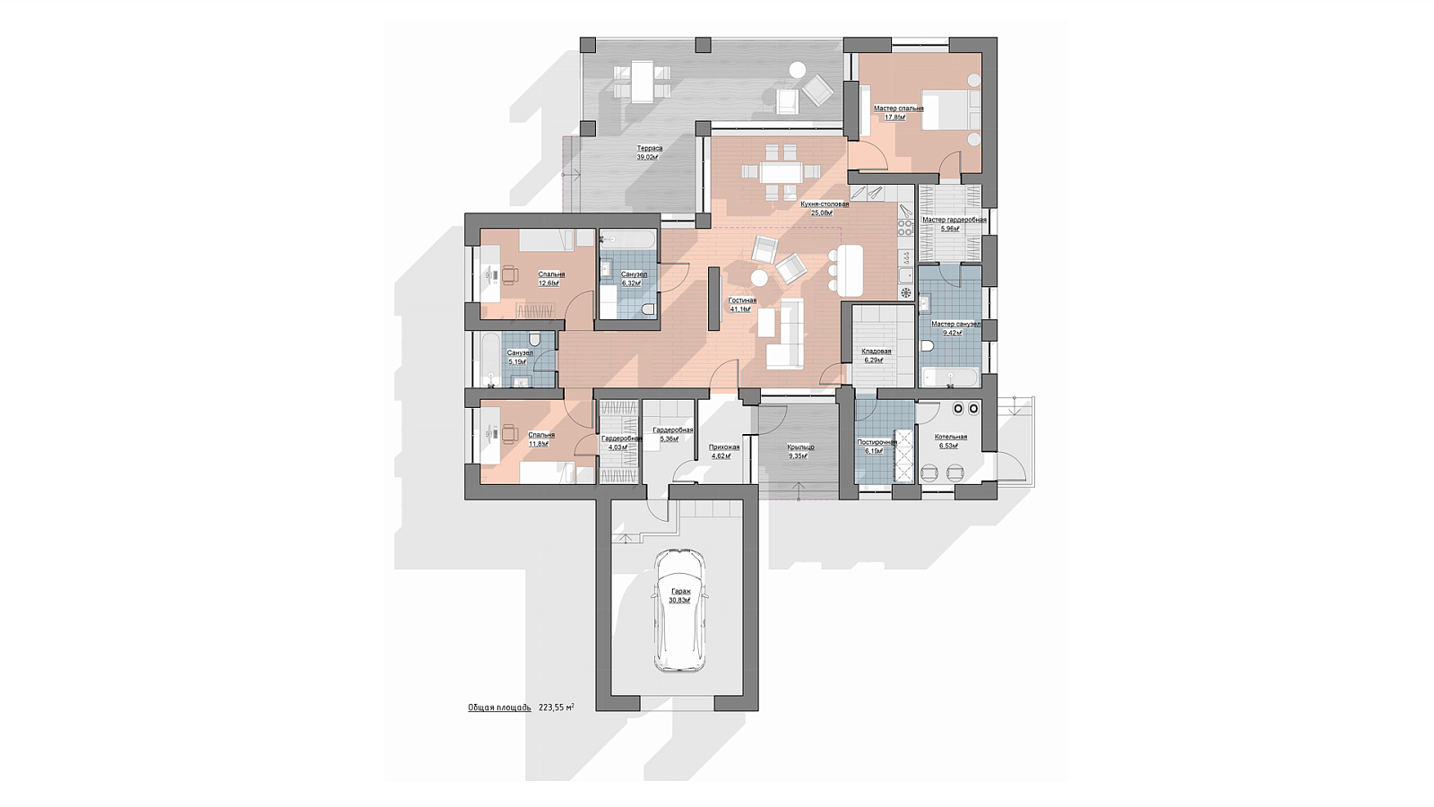 Планировка 1 этаж