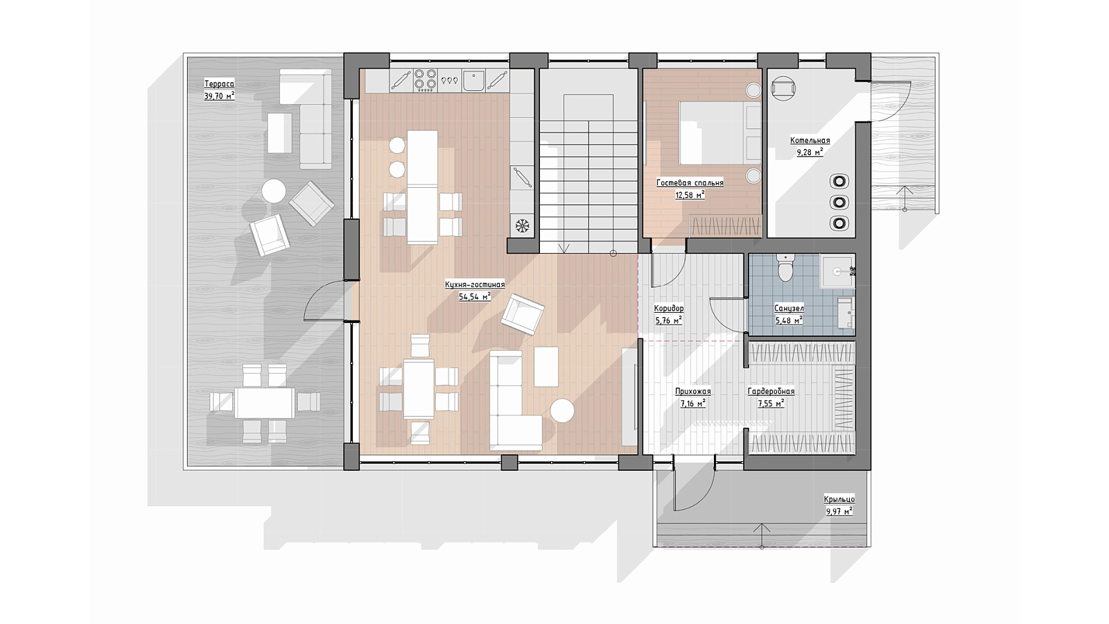 Планировка 1 этаж