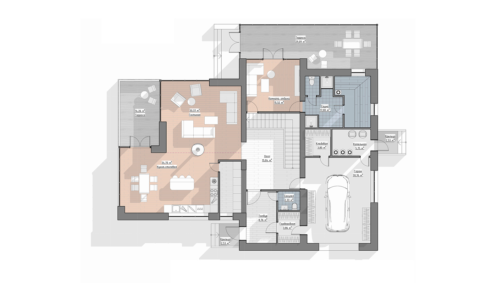 Планировка 1 этаж