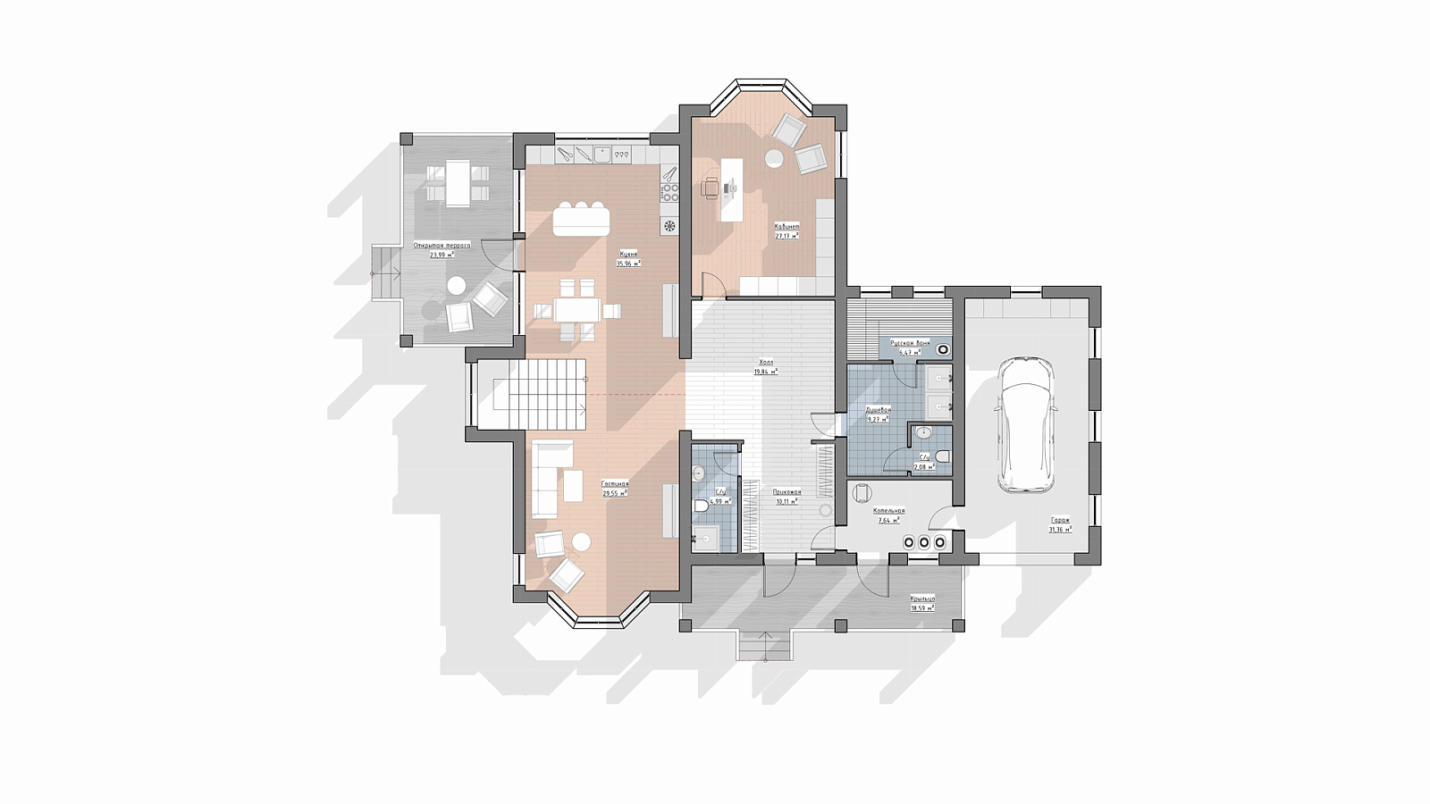 Планировка 1 этаж