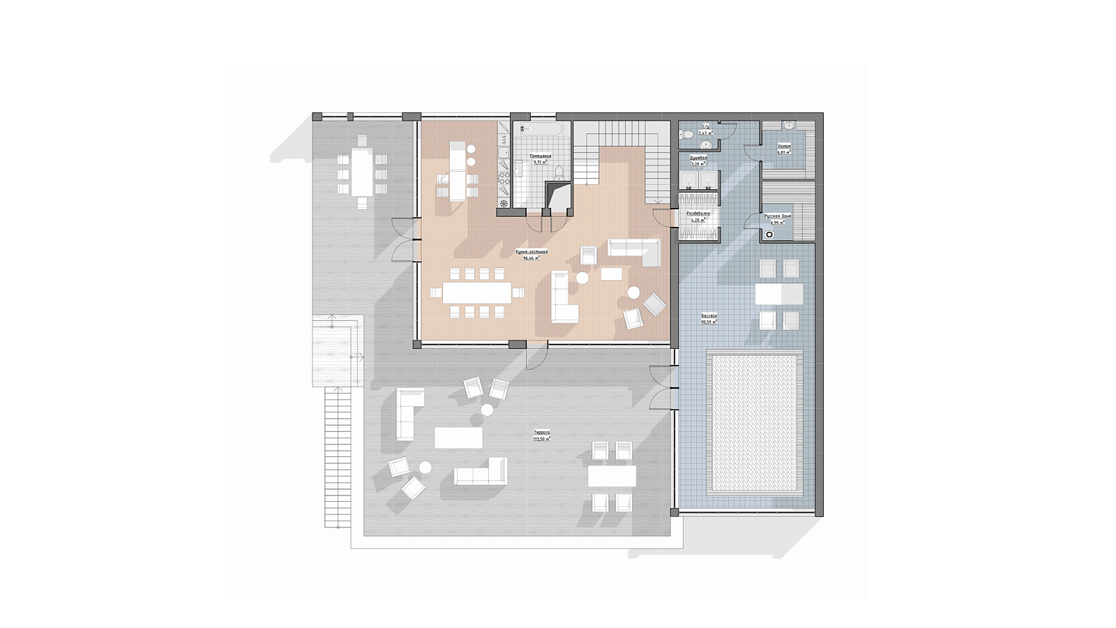 Планировка 1 этаж