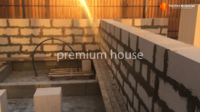 Стены газобетон бани. Охта с баней - 4