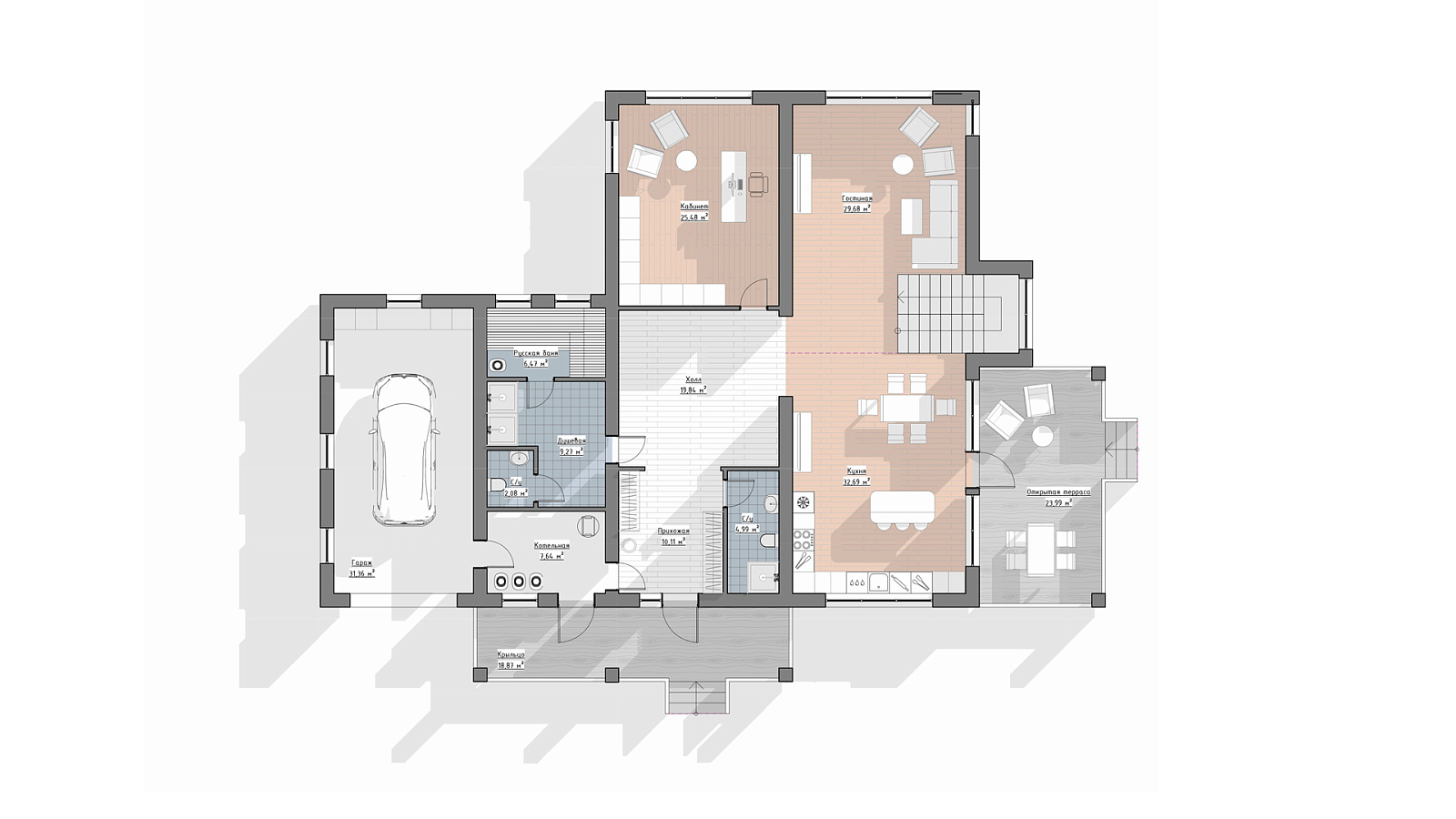 Планировка 1 этаж