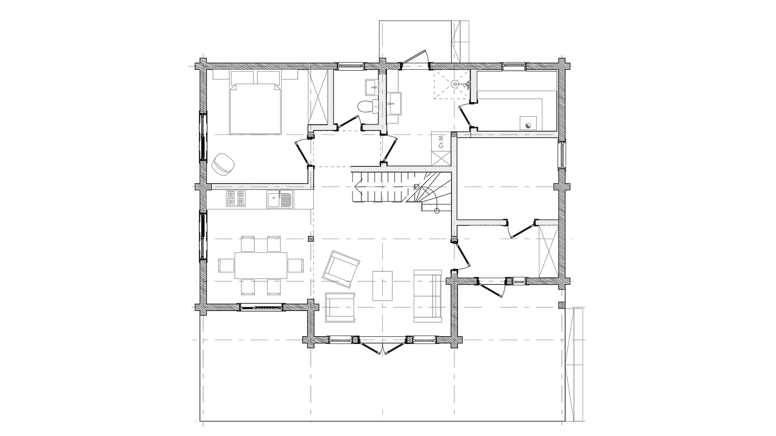 Планировка 1 этаж