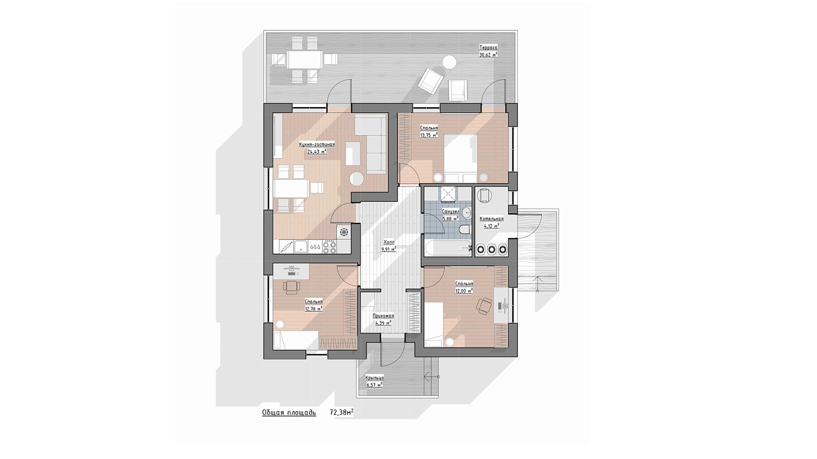 Планировка 1 этаж