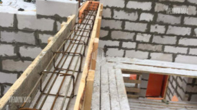 Стены газобетон бани. Охта с баней - 7