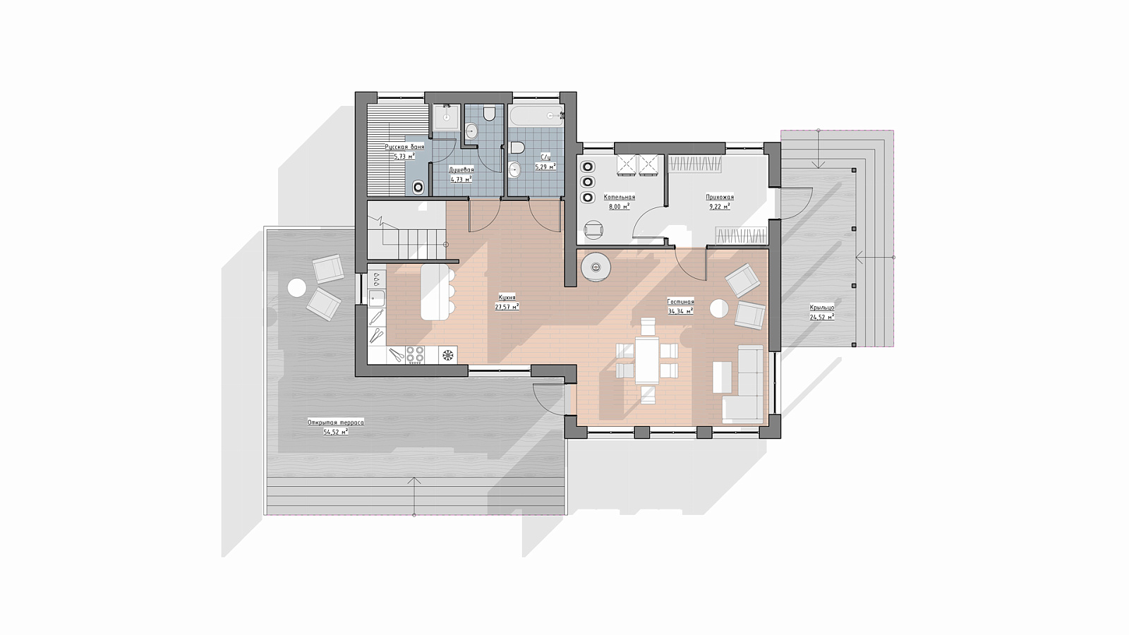 Планировка 1 этаж