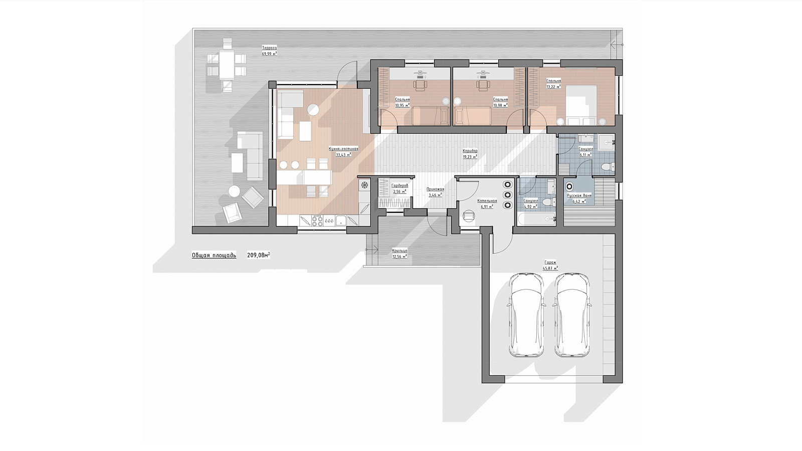 Планировка 1 этаж