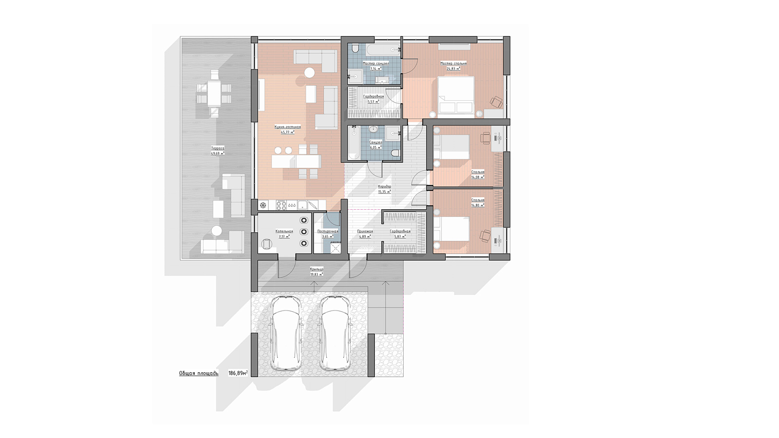 Планировка 1 этаж