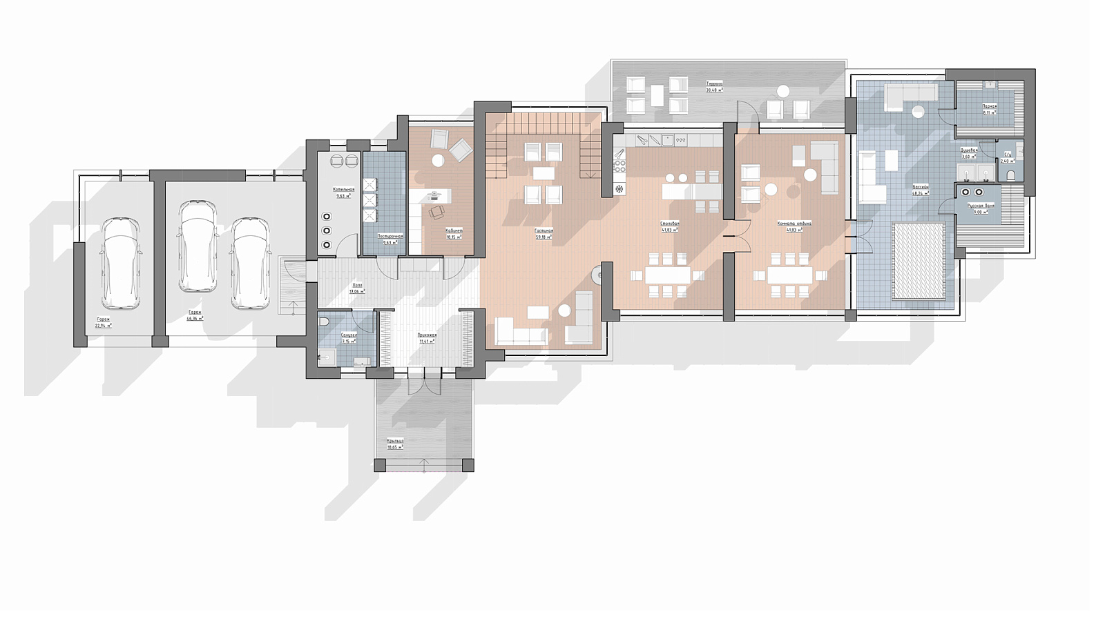 Планировка 1 этаж