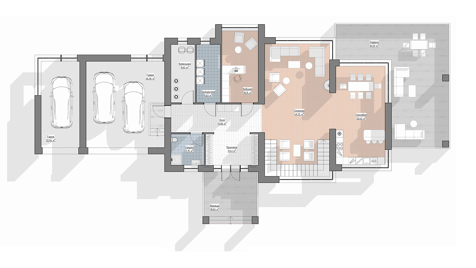 Планировка 1 этаж