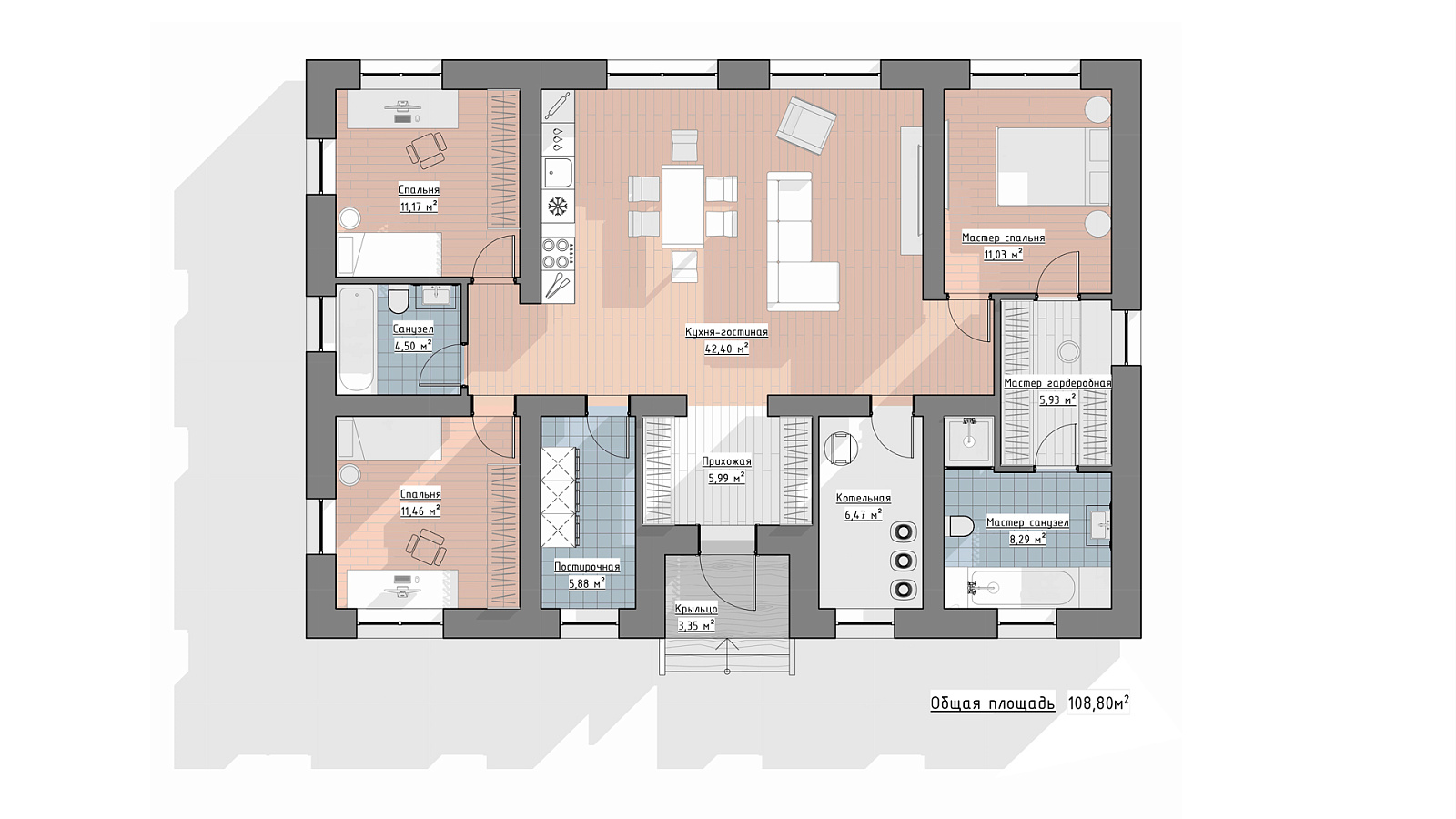 Планировка 1 этаж