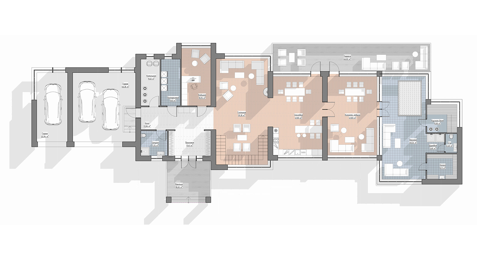 Планировка 1 этаж