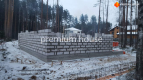 Стены газобетон бани. Охта с баней - 9