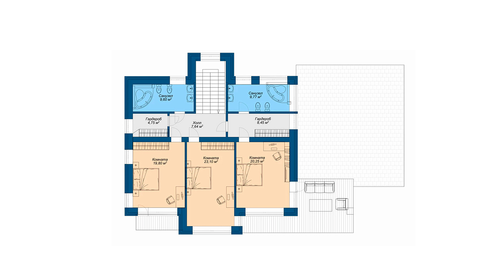 Планировка 2 этаж