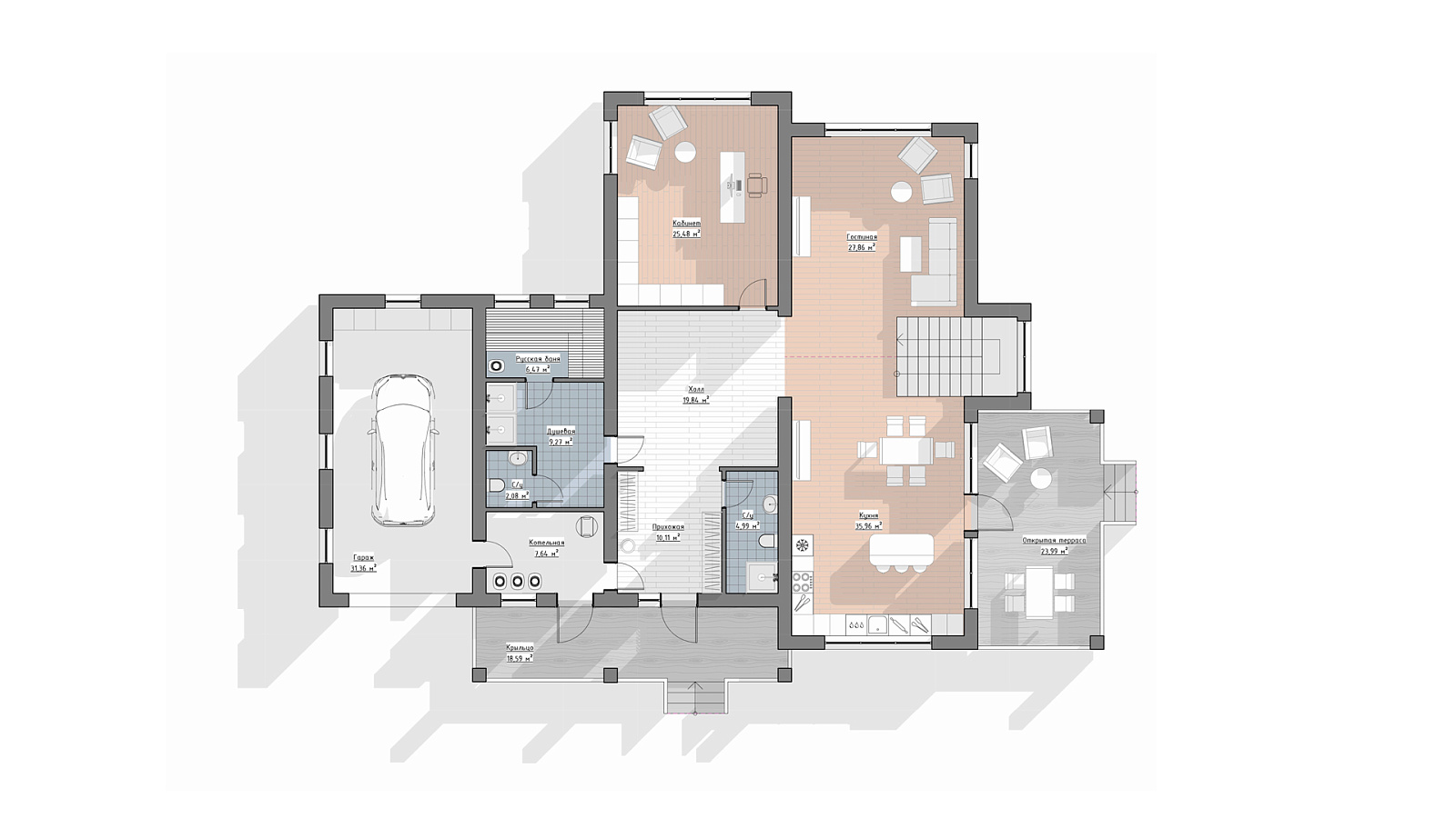 Планировка 1 этаж