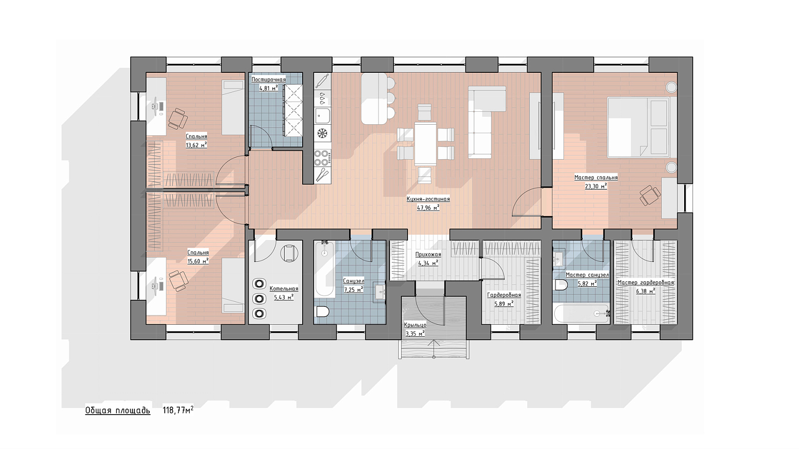 Планировка 1 этаж