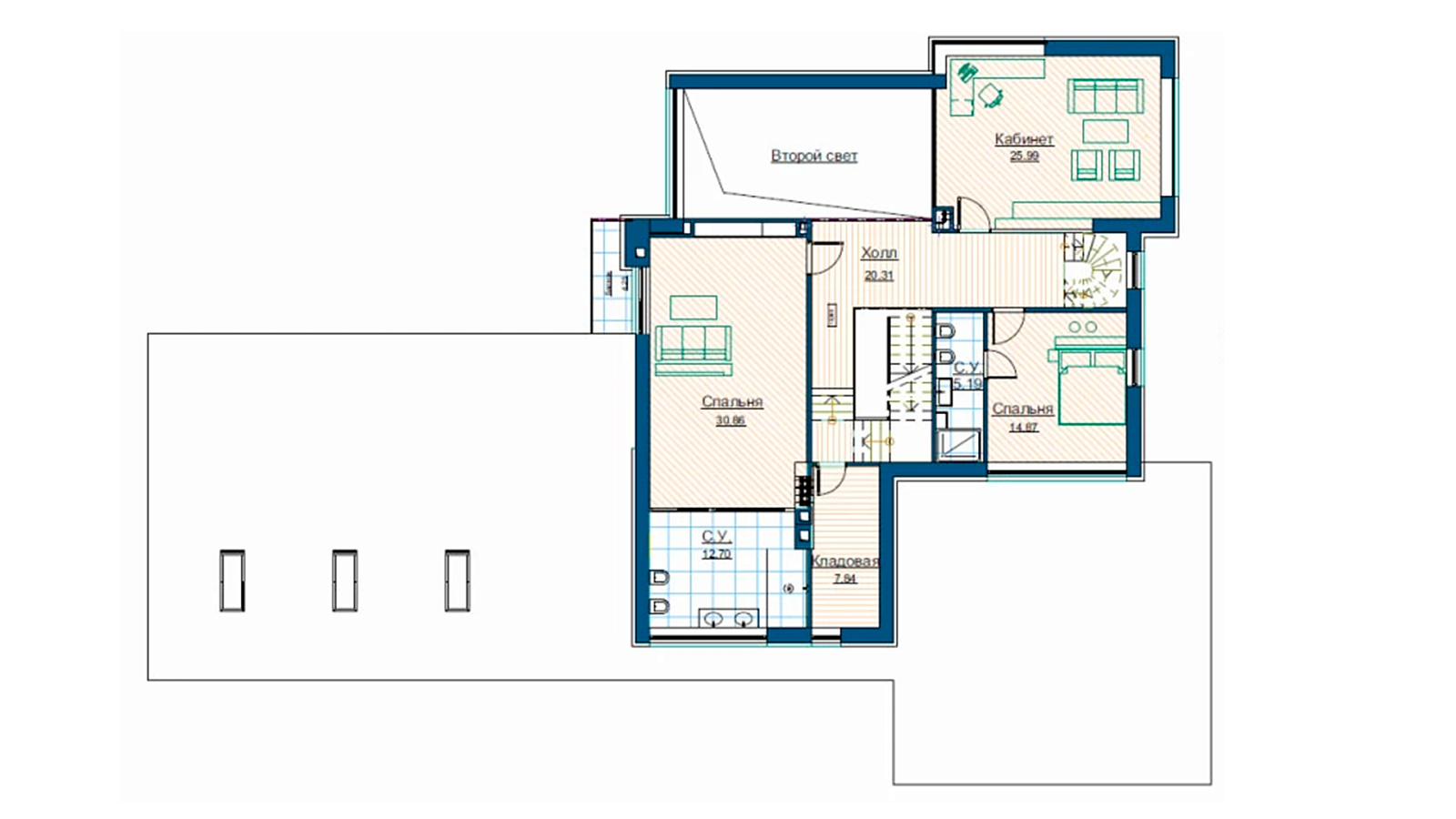 Планировка 2 этаж