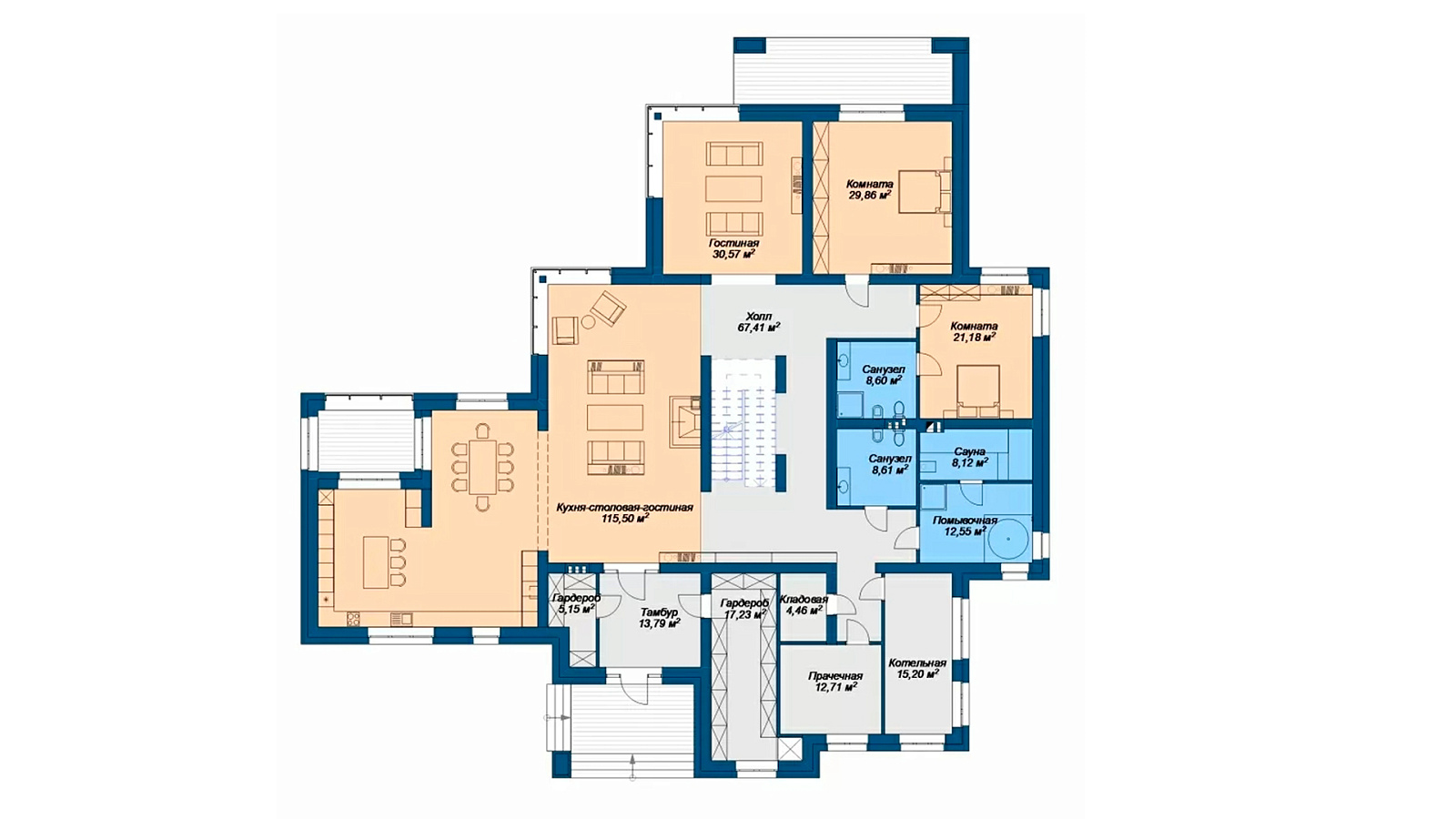 Планировка 1 этаж