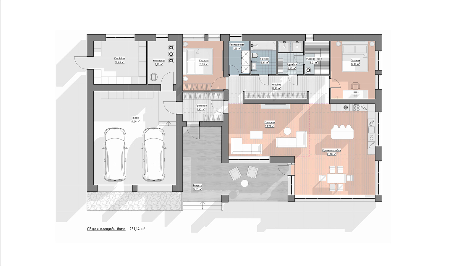 Планировка 1 этаж